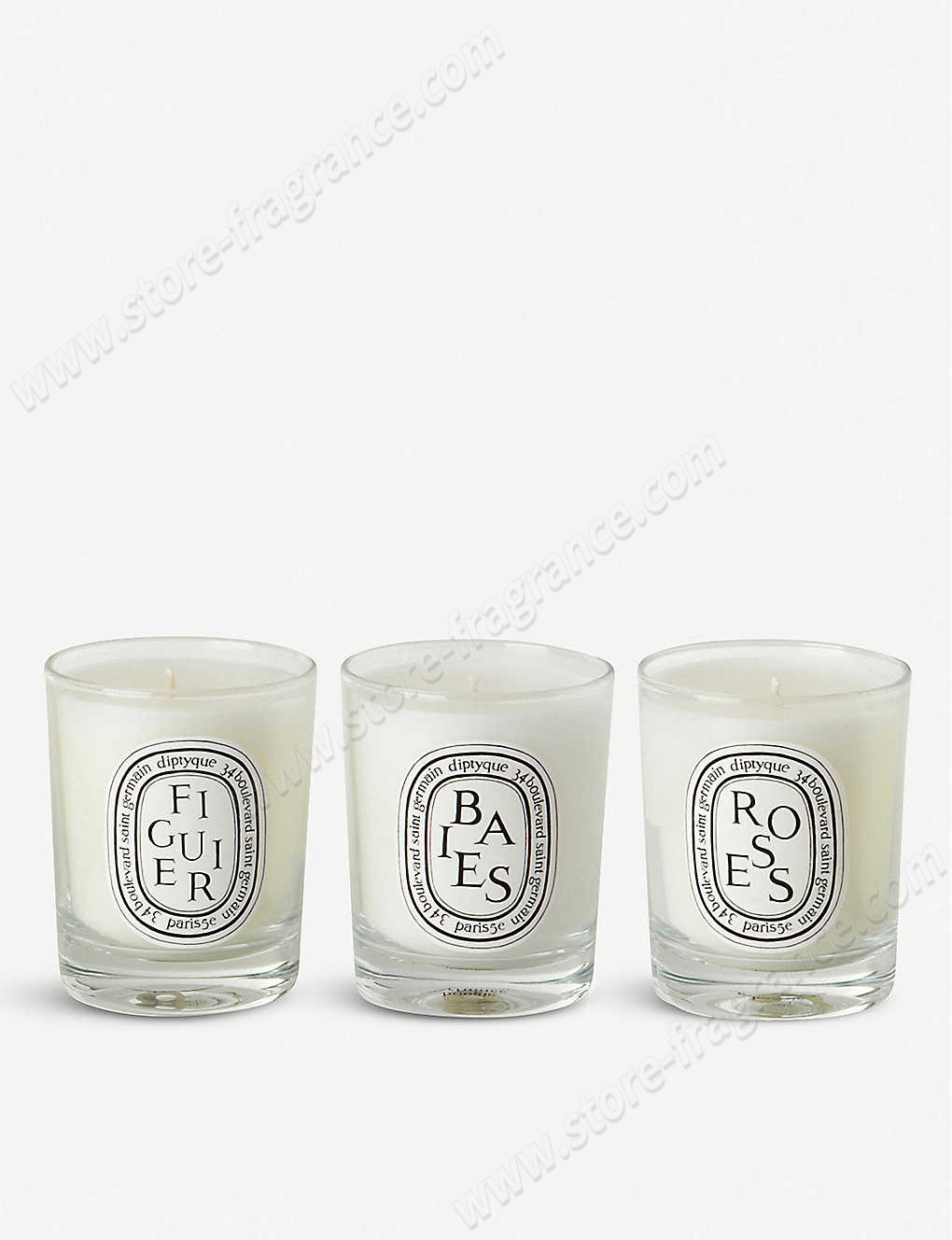 DIPTYQUE/Baies, Figuier and Roses mini candles 3 x 70g ✿ Discount Store - -1