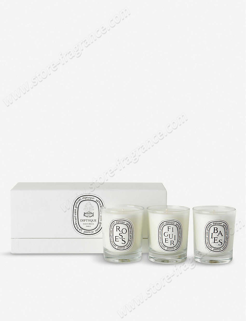 DIPTYQUE/Baies, Figuier and Roses mini candles 3 x 70g ✿ Discount Store - -0