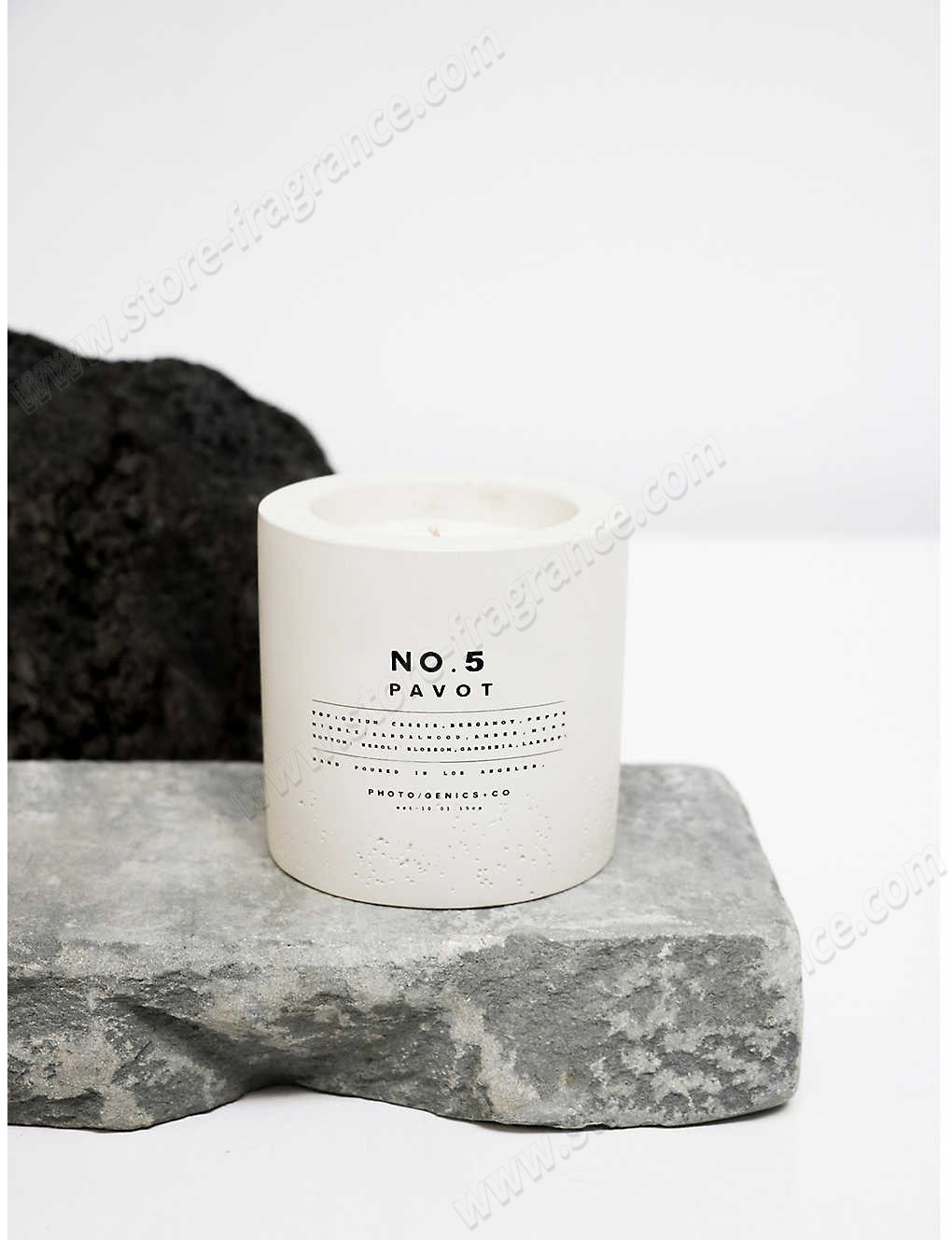 PHOTOGENICS & CO./No. 5 Pavot concrete candle 8oz ✿ Discount Store - -1