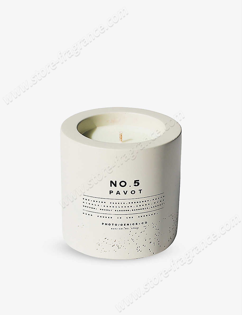 PHOTOGENICS & CO./No. 5 Pavot concrete candle 8oz ✿ Discount Store - -0