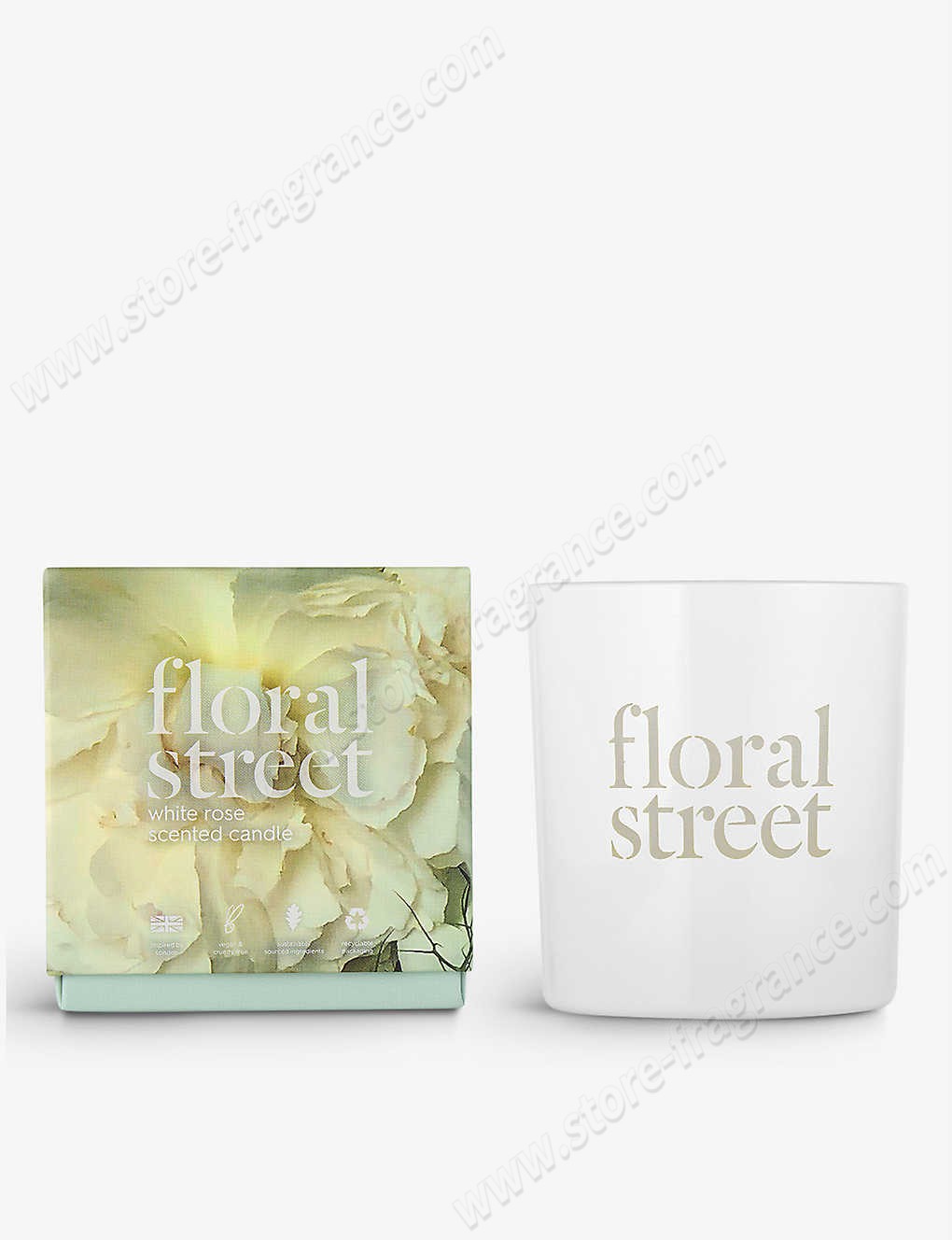 FLORAL STREET/White Rose candle 200g ✿ Discount Store - -1