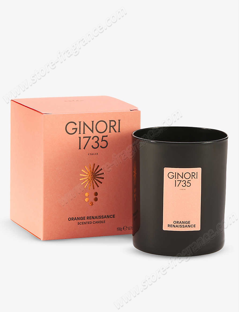 GINORI 1735/Orange Renaissance refillable scented candle 190g ✿ Discount Store - -1