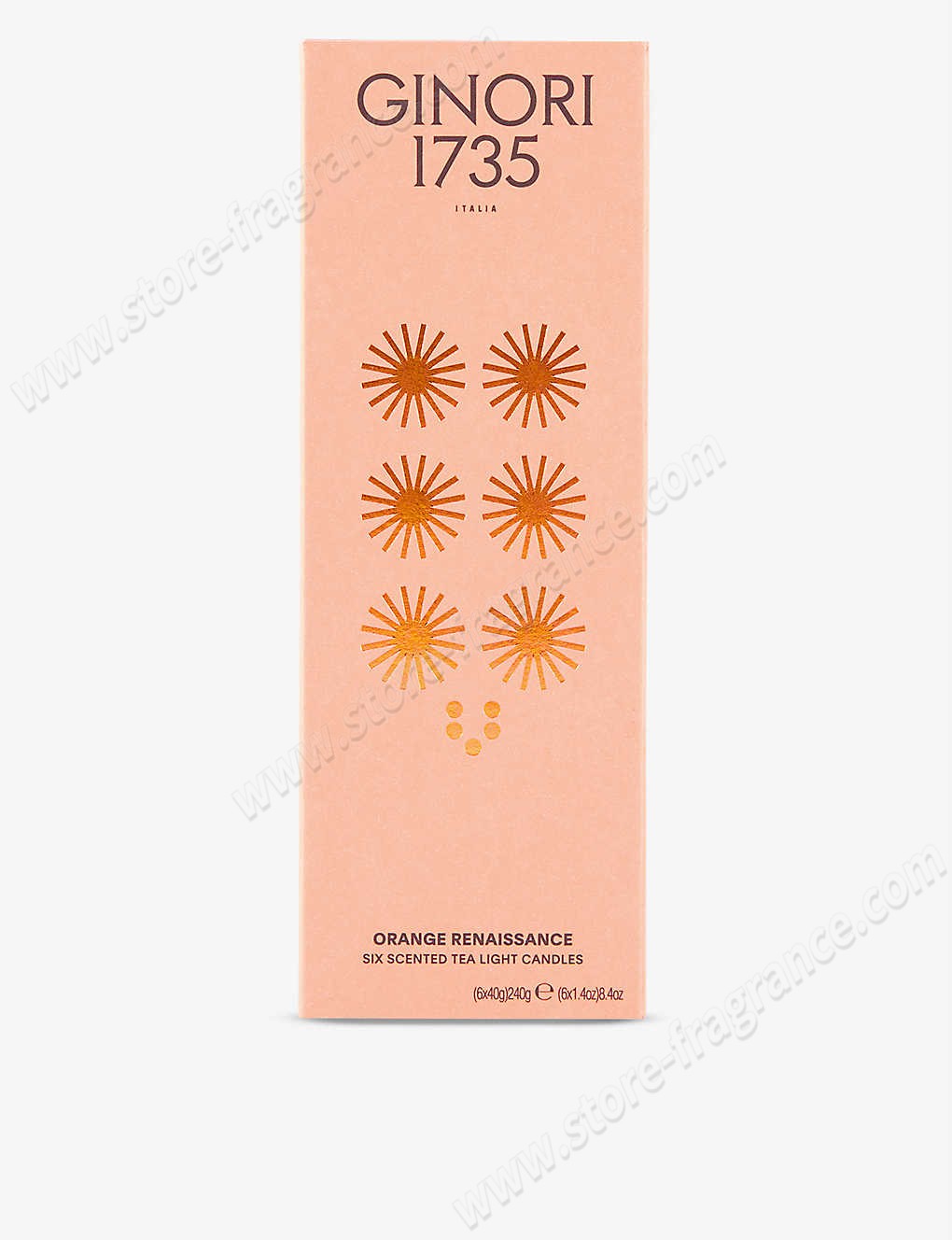 GINORI 1735/Orange Renaissance scented tea light candles set of six ✿ Discount Store - -0