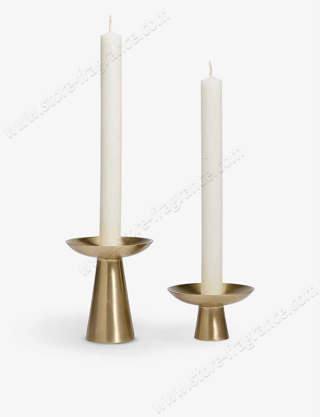 SOHO HOME/Marlton brushed brass candle holders set of two Limit Offer - -1