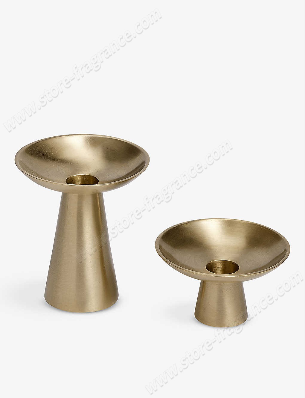 SOHO HOME/Marlton brushed brass candle holders set of two Limit Offer - -0