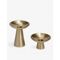 SOHO HOME/Marlton brushed brass candle holders set of two Limit Offer