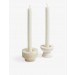 SOHO HOME/Oresund travertine and jade marble candle holder gift set Limit Offer - 1